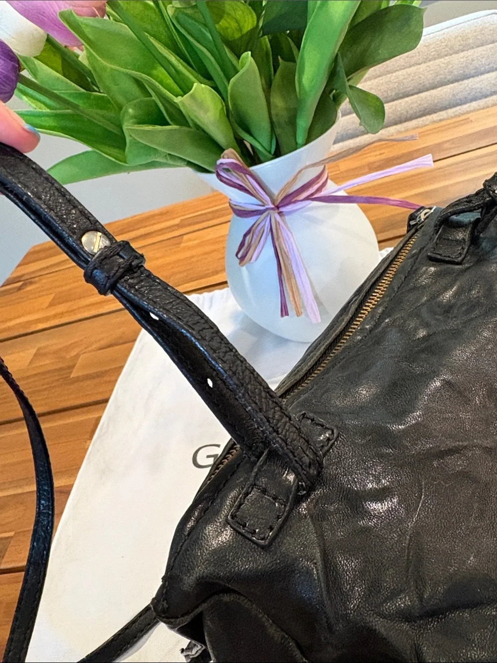 Authentic Pandora Mini Wrinkled Leather Crossbody